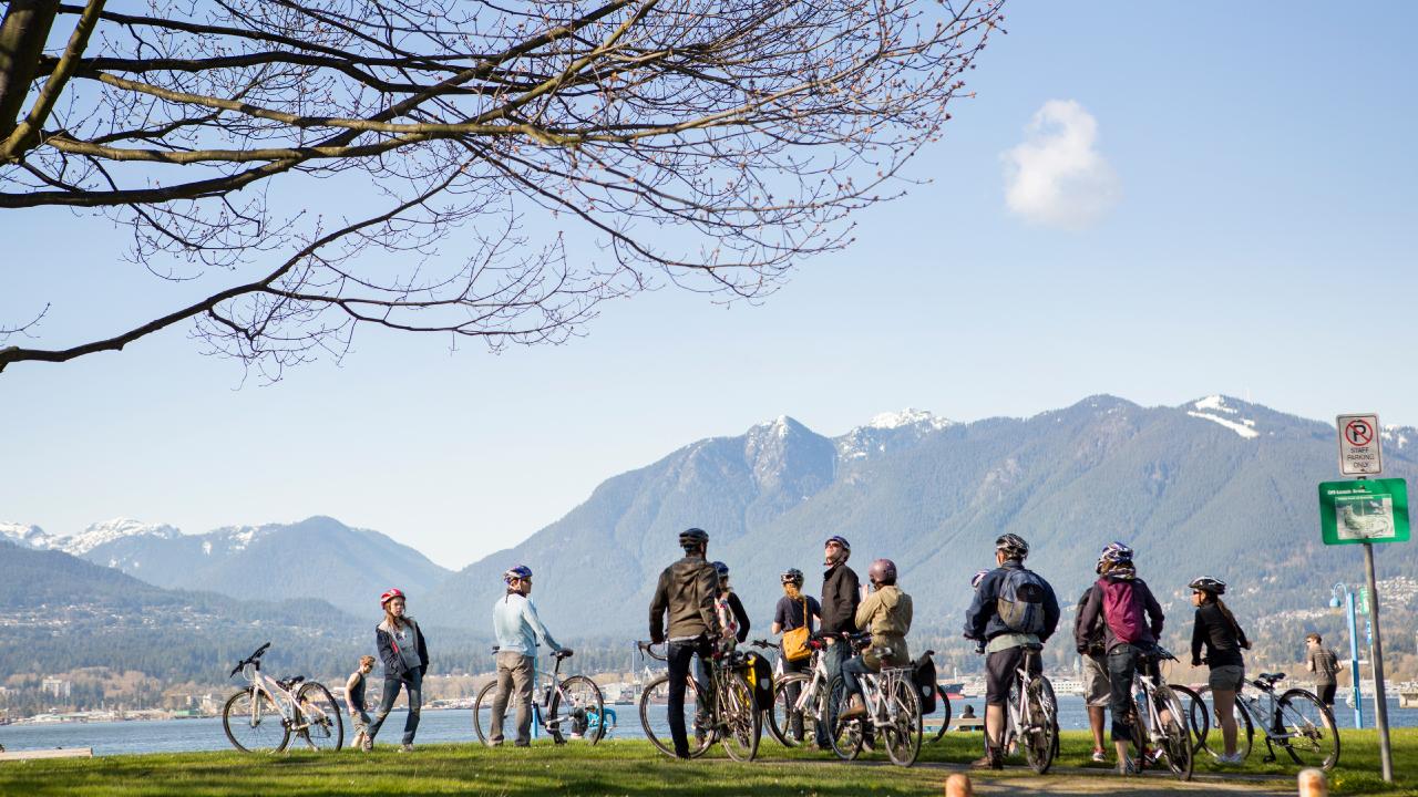 Cycle City Tours along the Vancouver seawall