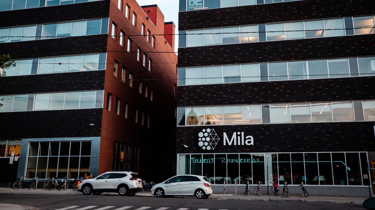 Mila’s office building with signage