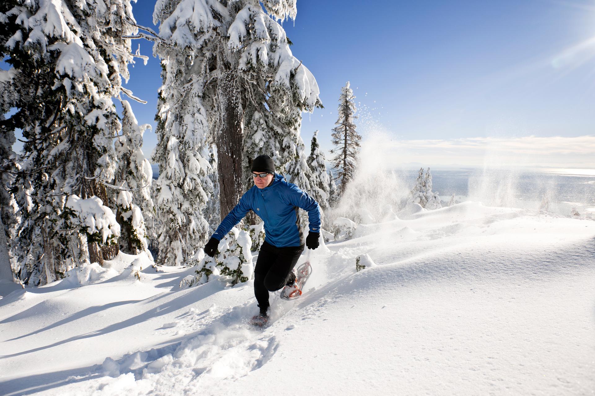 snowshoeing
