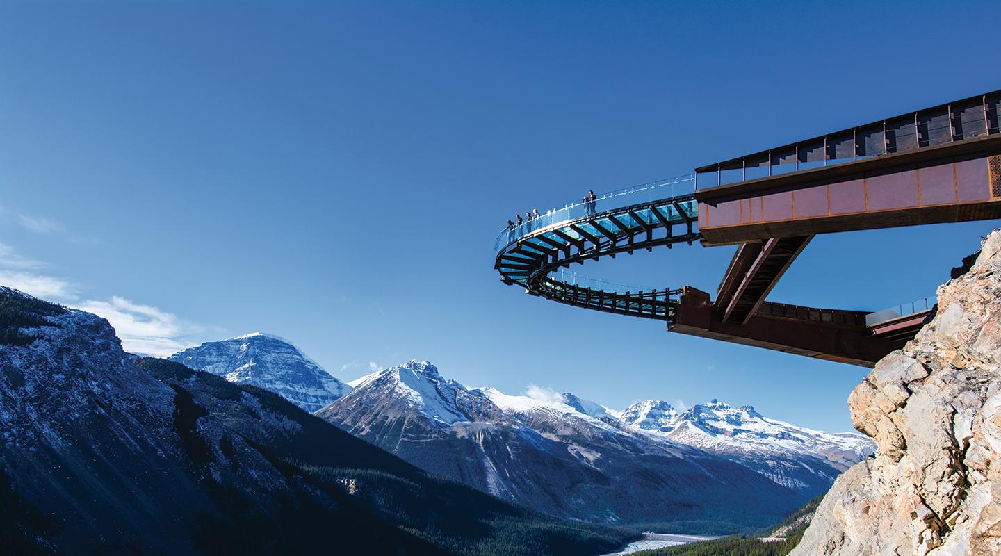 Escorted interpretive excursion via chartered snocoach and self-guided glacier skywalk