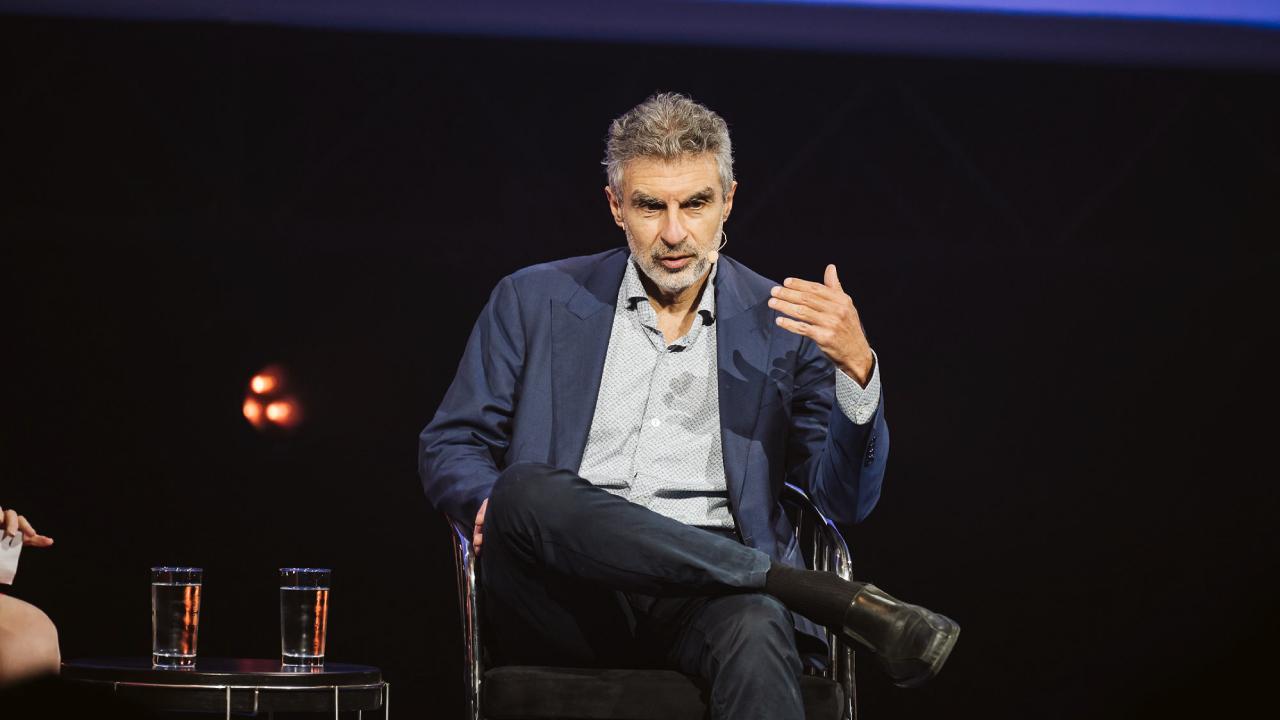 Yoshua Bengio speaking at panel discussion