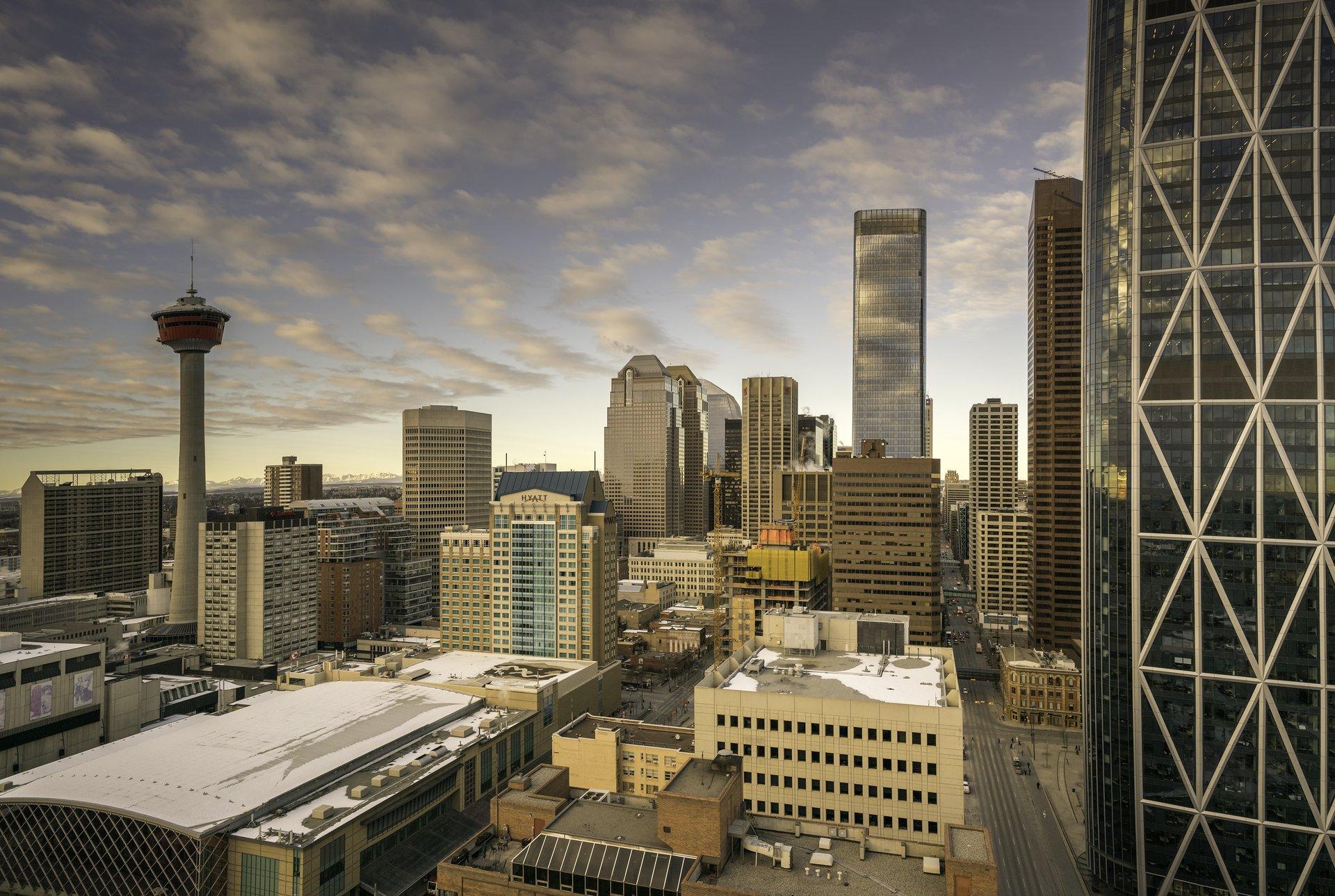 The Calgary skyline in Winter