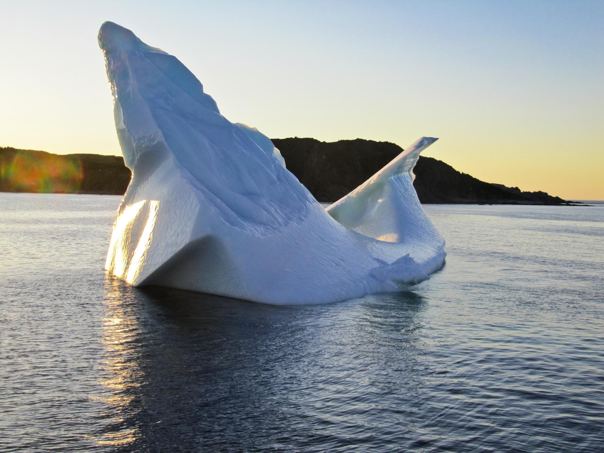 10,000-year old icebergs float down from the high Arctic in spring and early summer